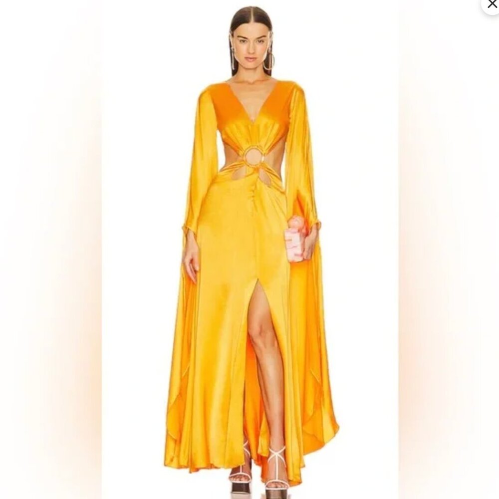 CULT GAIA JASMIN GOWN IN MARIGOLD